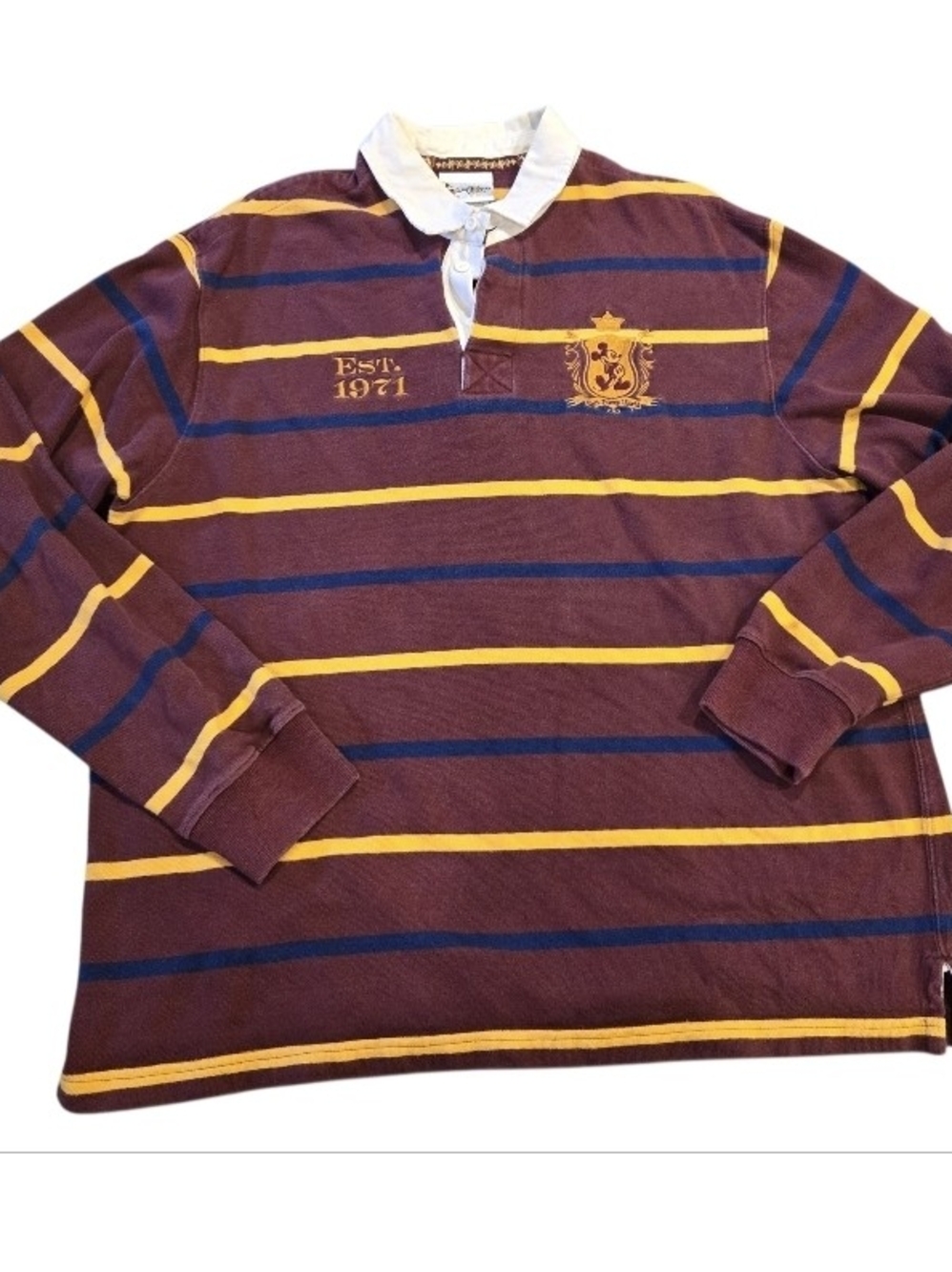 Rare Walt Disney World Collegiate Rugby Jersey in size large